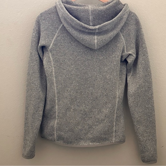 The North Face Pullover Womens Size XS Grey Hood Quarter Button Long Sleeve - Picture 8 of 13